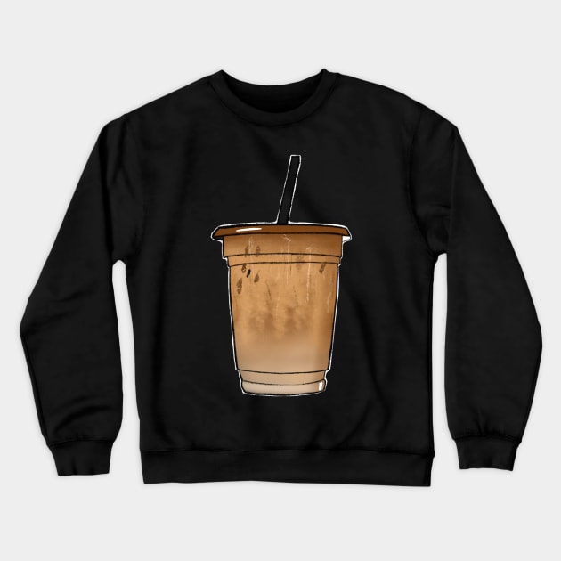 Iced latte Crewneck Sweatshirt by quirkyandkind